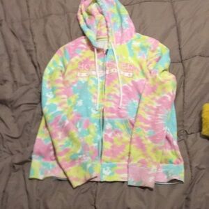Rare Design Hollister Tie Dye Hoodie Size Large